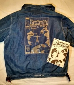 ECKO UNLTD Fantastic Four Jean Jacket Denim Coat XXXL (3XL) Y2K with Comic Book! - Picture 1 of 24