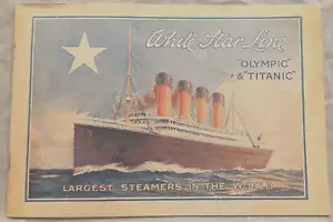 TITANIC Olympic Antique 1st & 2nd Class Brouchure Room Drawings Images Cruises - Picture 1 of 19
