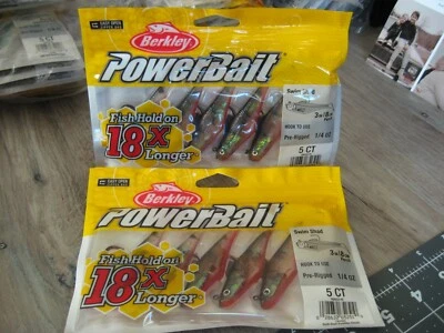 2 paquetes Berkley Power Bait Fishing - 1/4 OZ sábalo de natación preaparejado - percha de 3" Foto 1 de 4