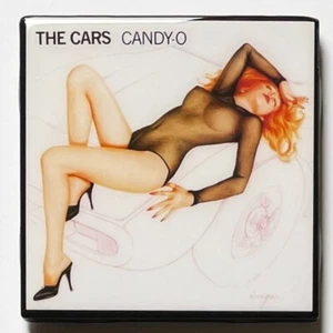 THE CARS Candy-O COASTER Custom Ceramic Tile Barware Cork Album Cover Art - Picture 1 of 4