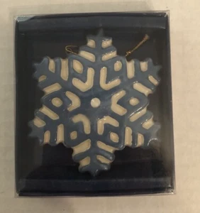 Fiocco di Neve Ornamento Bersaglio Blu e Bianco - Foto 1 di 2