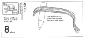 Mini World Models 1/48 .30 CALIBER AMMO BELTS Set of 8 Metal Belts - Foto 1 di 2