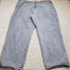 ECKO UNLTD Jeans Mens 48x32 Gray Straight Baggy Y2k Hip Hop Denim Pants 48 Big
