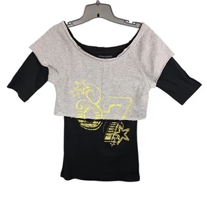 Derek Heard Girls Shirt Size Medium Grey and Black Color New - Picture 1 of 14