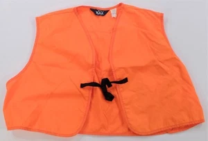 Rare Vintage WOOLRICH Reflective Safety Hunting Vest Jacket 90s Bright Orange L - Picture 1 of 9