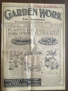 1934 GARDEN WORK NEWSPAPER FOR THE AMATEUR GARDENER : 12 PAGES : *Reproduction*