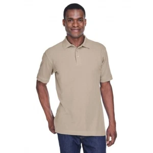 Harriton Men's Blend-Tek Polo - Stone - Size Large - Picture 1 of 5