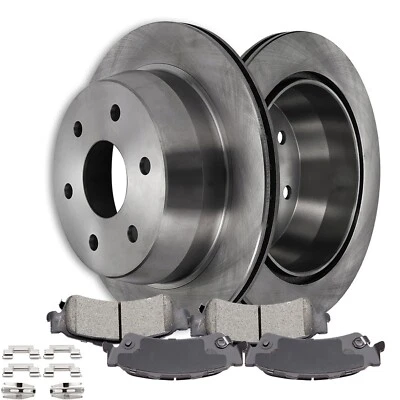 Rear Brake Pads And Rotors For 2000-2001 Chevrolet Tahoe 5.3L GMC Yukon 4.8L - Image 1 of 4