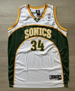 Vintage Reebok NBA Seattle Sonics Ray Allen Swingman Jersey Mens Size 2XL XXL B3 - Picture 1 of 20