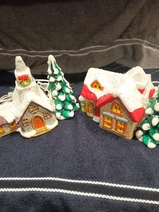 Two Piece Vintage Christmas Village Set - Picture 1 of 5