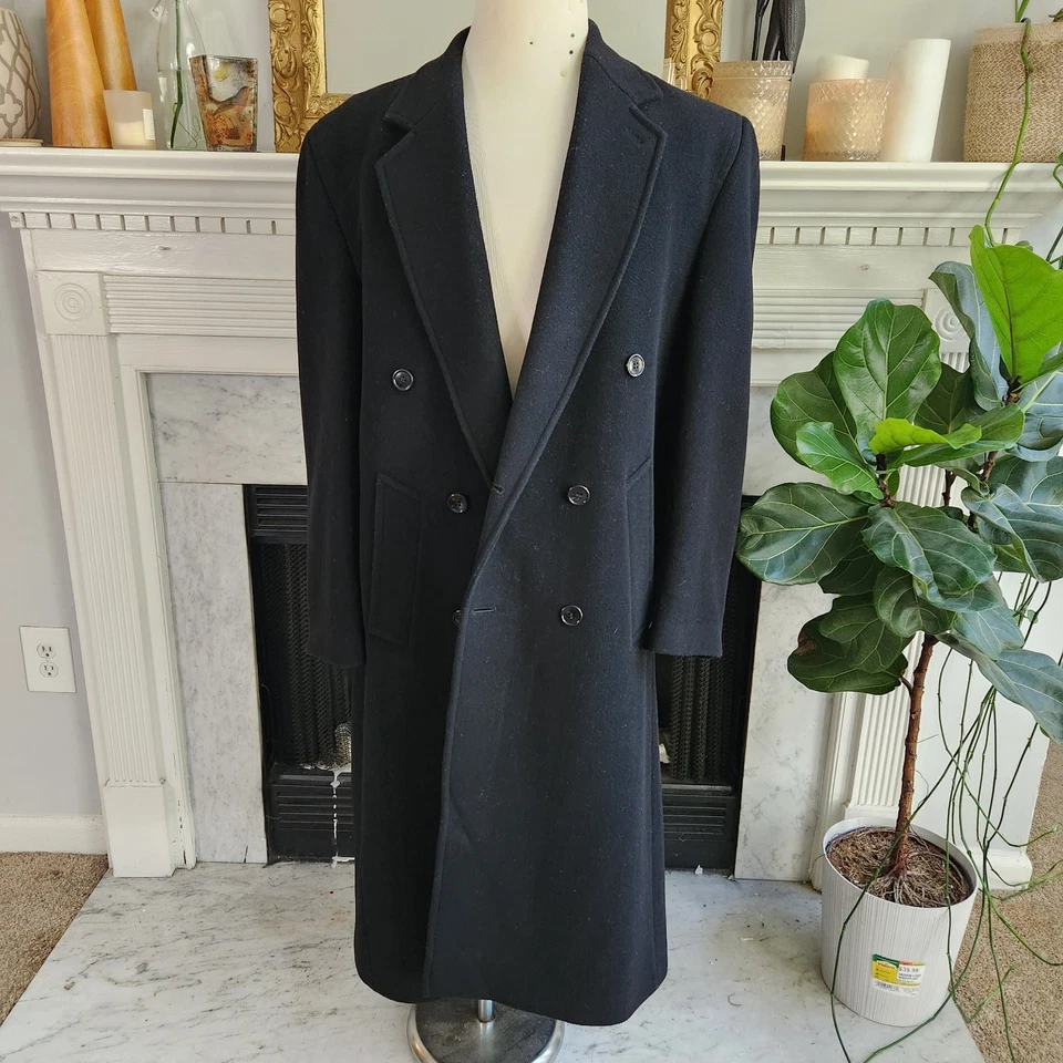 Abrigo De Colección Años 70 Christian Aujord Negro Talla 42 Mezcla Cachemira Formal Dinero Antiguo Foto 1 de 4