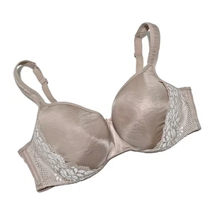 Cacique Beige with Lace Trim Lightly Lined Balconette Bra, size 42DD - Picture 1 of 3