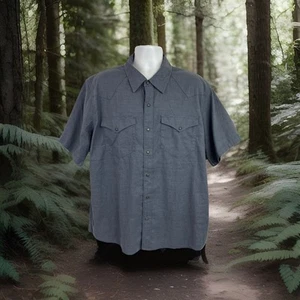 Patagonia Herren Gr. XL Hemd blau Hanfmischung Pearl Snap Western Workwear Chambray - Bild 1 von 11