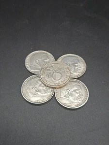 Drittes Reich, 2 Reichsmark 1939 B, Hindenburg m. Hakenkreuz Stückpreis Silber - Bild 1 von 2