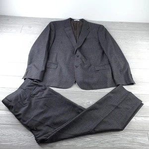 Armani Collezioni Suit 2 Piece Mens Size 46S 40W Gray Made In Italy - Picture 1 of 21