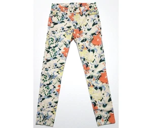 Gap 1969 Jegging Jeans Damen Gr. 25R weiß Blumenmuster Baumwolle Stretch Low-Rise - Bild 1 von 20