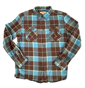 Mossimo Supply Co 100% Cotton Flannel L/S Top Womens Size XL 16/18 Blue Black - Picture 1 of 7