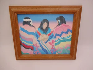 Gerahmte indianische Frauen Decken Keramik 12"x10" Druck Gemälde Kunst - Bild 1 von 3