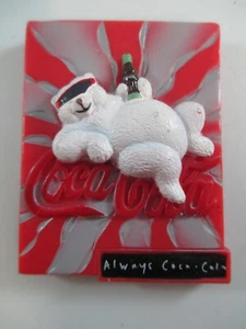 Coca-Cola Magnet 3D Plastic Polar Bear with Sunglasses Always Coca-Cola - Picture 1 of 3