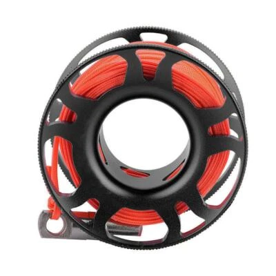 Carrete de carrete de dedo de buceo ligero de aleación de aluminio de 15/30 m con gancho a presión SMB