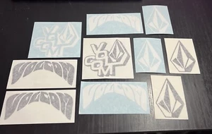 10 Volcom Stickers Skateboarding Transfer Decals Clothing Skate Blk White - Picture 1 of 2