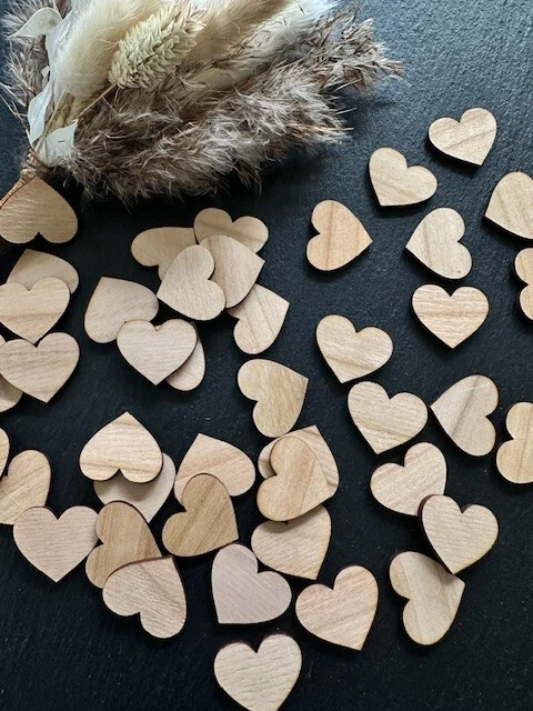 Bunte Holz-Herzen Als Streudeko – 300 Stück Für Hochzeit, Taufe & Party