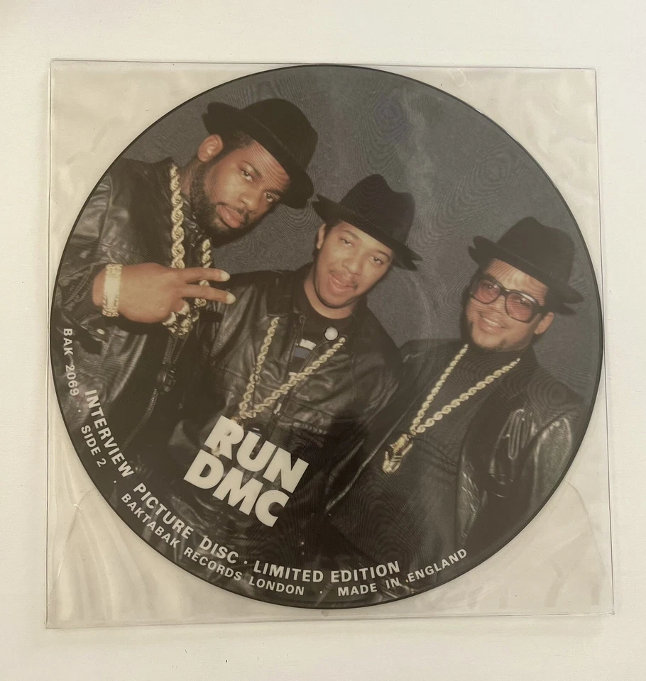 RUN DMC “Interview” RARE Vinyl Record Picture Disc. 1987 - Image 1 of 2