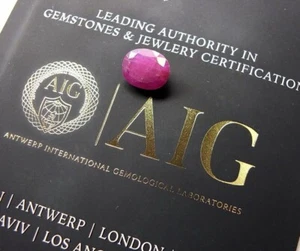SHOLA AIG Zertifiziert 9,70 Ct Natürlicher Unbehandelt Rot Rubin aus Madagaskar - Picture 1 of 5