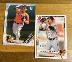 Grayson Rodriguez 2019 -21 2 Lot Bowman Chrome, 1st Edition Bowman FREE SHIPPING - Bild 1 von 4