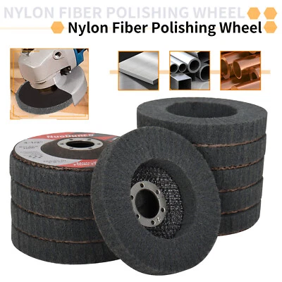 Disco de roda de polimento aba de fibra de náilon 4-1/2" 800# almofada de polimento para rebarbadora angular - Imagem 1 de 4