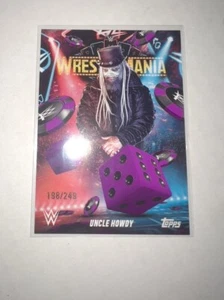 2025 Topps WWE World Wrestlemania 41 Exclusive Uncle Howdy Purple 198/249 /249 - Picture 1 of 1