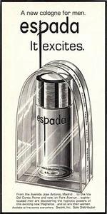 1973 Espada Cologne Magazine Art Print Ad / Poster Vintage VTG - Ready to Frame - Picture 1 of 1