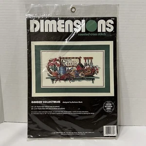 Dimensions Counted Cross Stitch Kit Garden Collectibles #3782 Vintage 1995 - Picture 1 of 3