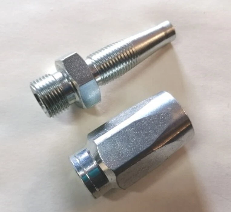 PARQUIP Re-usable Hydraulic Fitting, Insert Bsp Male Re End Set, R1T, 1SN, 1 Wire Hose.