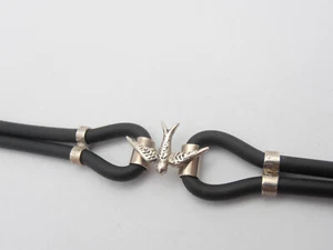 Rondine : Braccialetto in Argento 925 e Caucciù - Bracciale Balestruccio Uccello - Foto 1 di 4