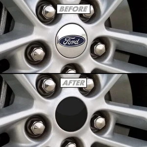 Superposición de vinilo cromado Delete Blackout para las tapas centrales de la llanta Ford Explorer 2020-23 - Imagen 1 de 6