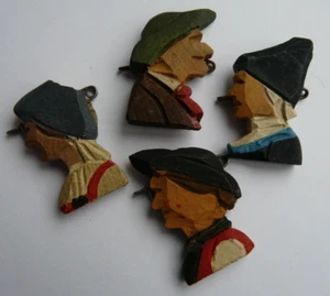 4 German WHW VDA Winterhilfswerk Badges. Headgear from Folk Costumes (142) - Picture 1 of 2