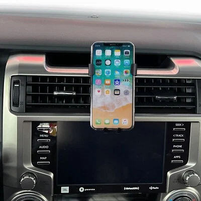 Черный автомобильный держатель для телефона Toyota 4Runner 2010-2024 - Изображение 1 из 4