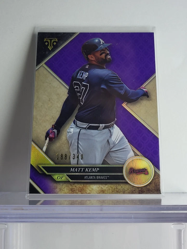 2017 Topps Triple Threads Amethyst #56 Matt Kemp Braves /340 - Image 1 of 2