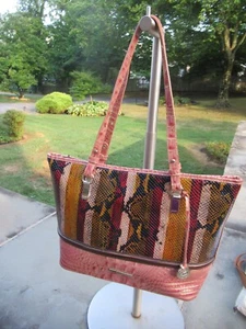 Neu mit Etikett Brahmin Medium Asher Multi Miramar Tri Textur Leder Beuteltasche/Umhängetasche - Bild 1 von 12