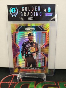 2022 Prizm Martin Truex Jr Yellow & Purple Prizm #54 Golden RAW Grade Mint 9