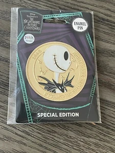 Jack Skellington Coin NMBC NBC LE300 3" Pink a la Mode Pin PALM Disney - Picture 1 of 2