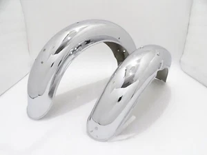 NEW NORTON FEATHERBED SLIMLINE FRONT AND REAR CHROME MUDGUARDS - Picture 1 of 13