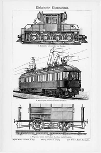 1905 ELECTRIC CABLE RAIL CARS VINTAGE ENGRAVING ILLUSTRATION PRINT 1 Page - Picture 1 of 3