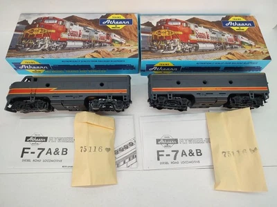 Athearn HO F7A Powered + F7B Dummy Milwaukee Road Diesel Locomotive Set Made USA - Image 1 of 4