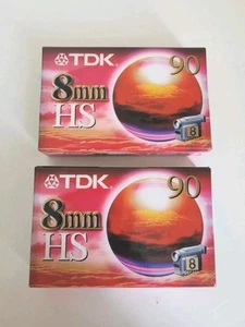 2x TDK 8MM HS 90 - Camcorder Video Tape (New & Sealed) - Picture 1 of 4