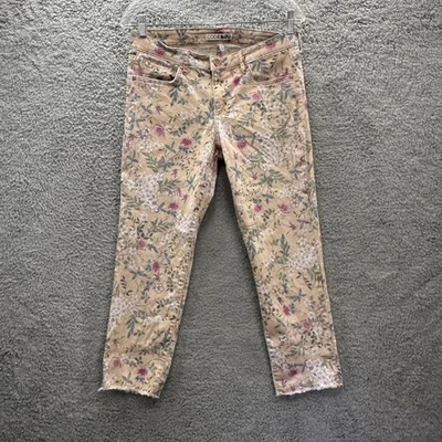 Code Bleu Love Size 6 Crop Floral Denim Jeans Casual Summer Weekend - Image 1 of 4