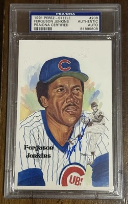 1991 Perez-Steele #208 Ferguson Jenkins PSA/DNA Certified Authentic Autograph - Image 1 of 2