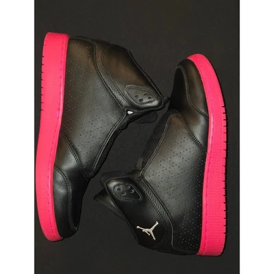 Jordan 23 Alpha Therma Jóvenes Niños Tenis Parte Superior Alta Negro Rosa Zapatos Foto 1 de 4