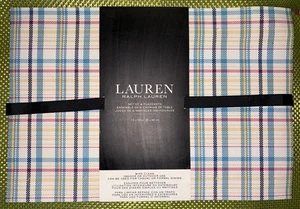 Ralph Lauren 6pk, Blue, Red, Yellow 13" x 19" PVC Vinyl Outdoor Dining Placemats - Picture 1 of 5